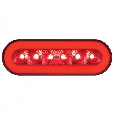 22 Red Led 6" Oval S/T/T & P/T/C "Halo" Light - Red Lens