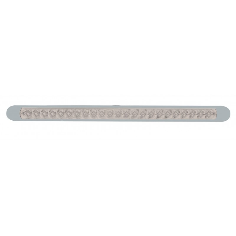 23 Led 17 1/4 Reflector Stop Turn & Tail Light Bar W/ Bezel - Red Led/clear Lens - Lighting Accessories
