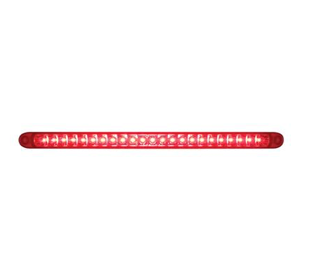 23 SMD LED 17 1/4'' Reflector Stop, Turn & Tail Light Bar Only - Red LED/Red Lens