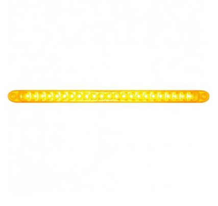 23 SMD LED 17 1/4'' Reflector Turn Signal Light Bar Only - Amber LED/Amber Lens