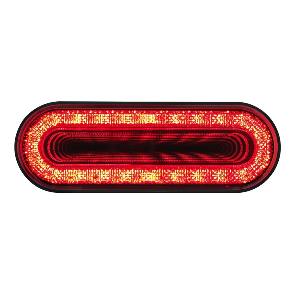 24 Led 6 Oval Mirage Stop Turn & Tail Light - Red Led/red Lens - Lighting Accessories