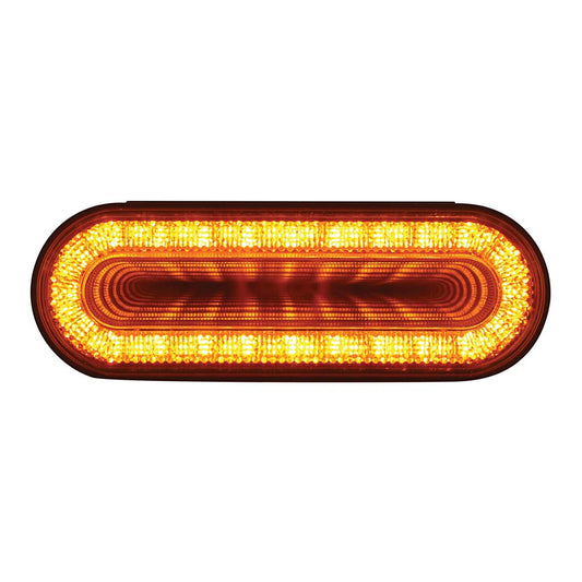 24 LED 6" Oval Mirage Turn Signal Light - Amber LED/Amber Lens