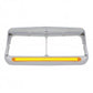 24 LED Rectangular Dual Headlight Bezel W/Visor & GloLight - Amber
