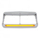 24 LED Rectangular Dual Headlight Bezel W/Visor & GloLight - Amber