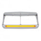 24 LED Rectangular Dual Headlight Bezel W/Visor & GloLight - Amber LED/Amber Lens