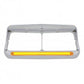 24 LED Rectangular Dual Headlight Bezel W/Visor & GloLight - Amber LED/Amber Lens