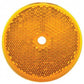 3 3/16" Round Center Bolt Reflector - Amber