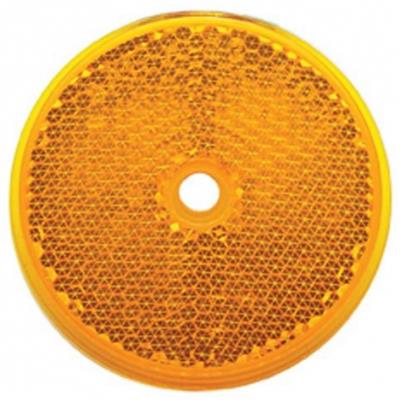 3 3/16" Round Center Bolt Reflector - Amber