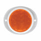 3 3/16" Round Reflector W/ Aluminum Mounting Base - Amber