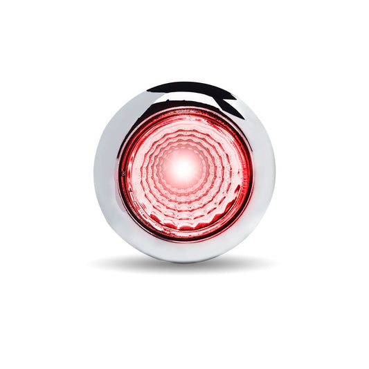 3/4" Red Marker to White Auxiliary Round Reflector LED Light - 1 Diode
