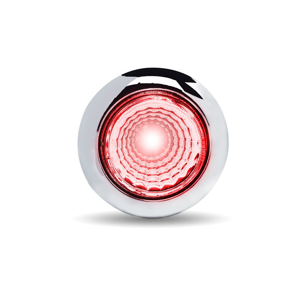 3/4" Round Twist On Red Marker to Green Auxiliary LED Light with Reflector (1 Diode)