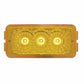 3 Amber Led Small Rectangular Reflector Clearance/Marker Light - Amber