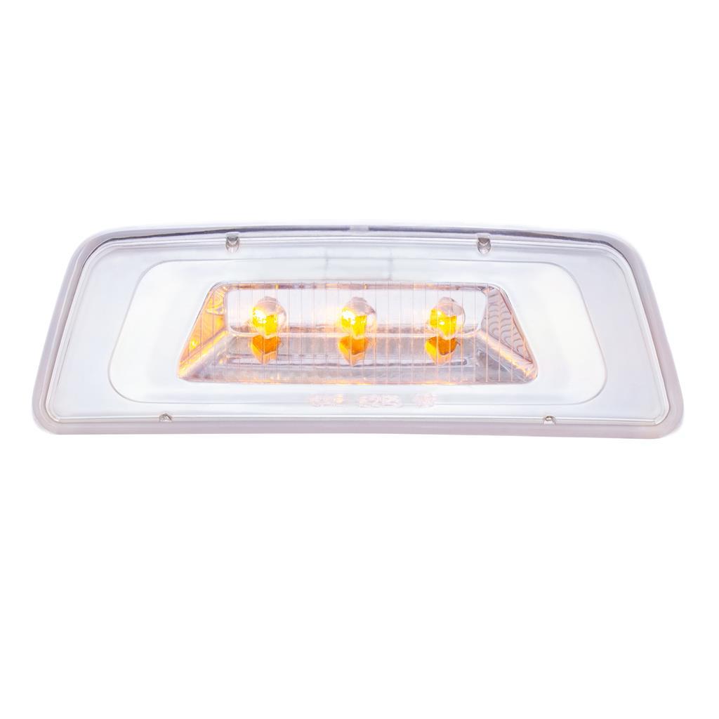 3 LED Fender Turn Signal/Parking Light For Kenworth T680/T700/T880 - Amber LED/Clear Lens