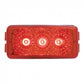 3 Red Led Small Rectangular Reflector Clearance/Marker Light - Red Lens