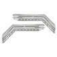 30'' Chrome 45 Degree Angled Heavy Duty Mud Flap Hanger - 2" Bolt