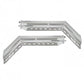 30'' Chrome 45 Degree Angled Heavy Duty Mud Flap Hanger - 2" Bolt