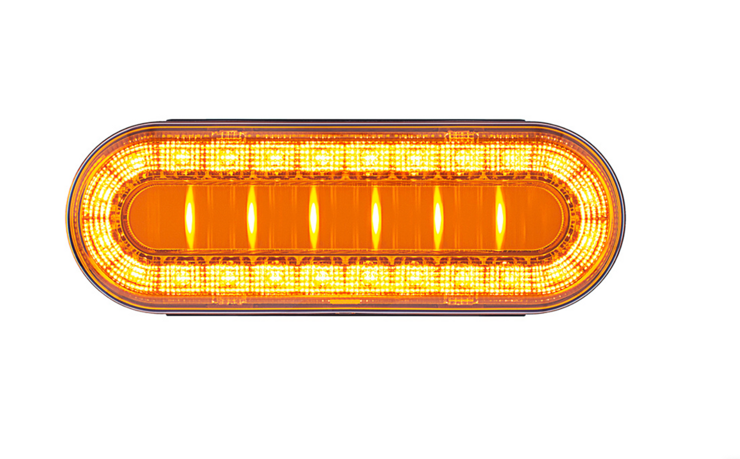 30 LED 6" Oval Lumos Light I-Series (Turn Signal) - Amber LED/Amber Lens