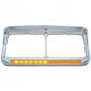 32502 - Sequential LED Dual Headlight Bezel w/ Visor (Passenger) - Amber LED/Amber Lens