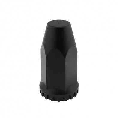 33 mm x 4" Black Tall Nut Cover w/ Flange - Thread-On