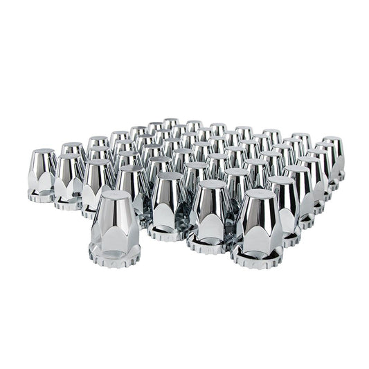 33mm x 2 3/4" Chrome Plastic Original Nut Cover - Push-On (60 Pack)