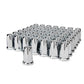 33mm x 3 1/4'' Chrome Plastic Tall Classic Nut Cover - Push-On (60 Pack)