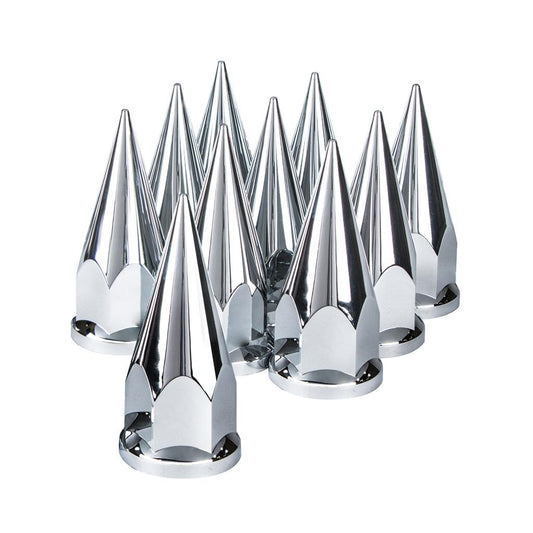 33mm x 4 7/8" Chrome Plastic Super Spike Nut Covers - Push-On (Box