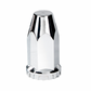 33mm X 4" Chrome Plastic Extra Tall Nut Covers With Flange - Thread-On (60-Pack)