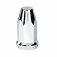 33mm X 4" Chrome Plastic Extra Tall Nut Covers With Flange - Thread-On