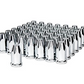 33mm X 4" Chrome Plastic Extra Tall Nut Covers With Flange - Thread-On