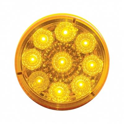 38849 - 9 LED 2" Reflector Clearance Marker - Amber LED/Amber Lens