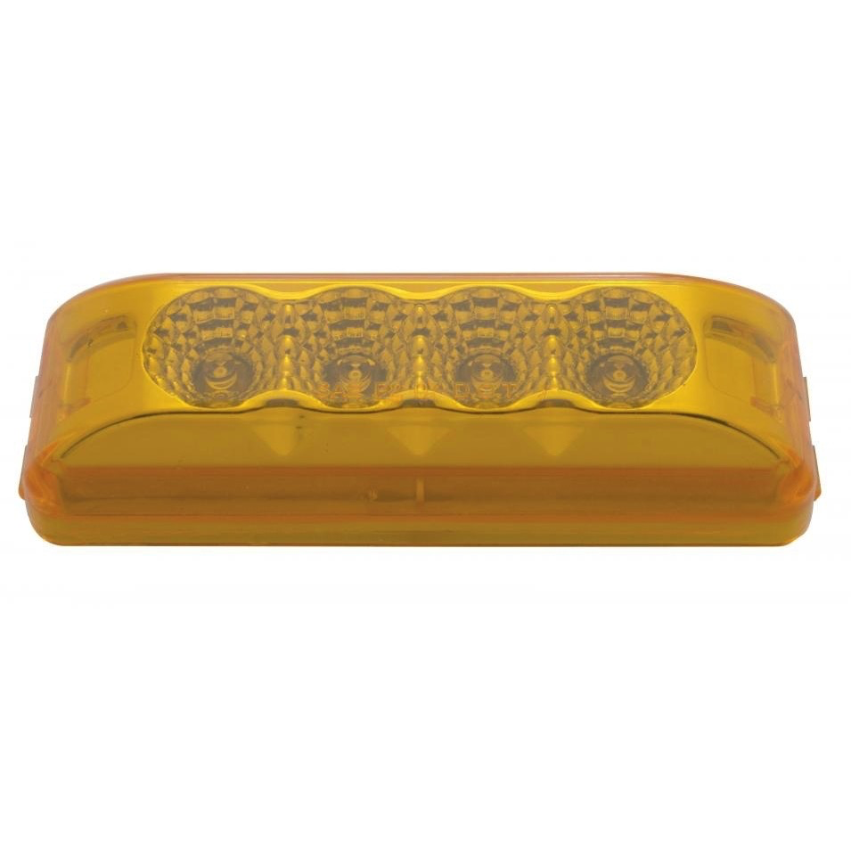 4 Led Reflector Rectangular Clearance/marker Light - Amber Led/amber Lens - Lighting & Accessories