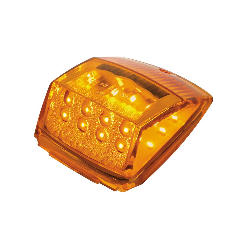39527- 17 Amber Led Waterproof Square Cab Light W/ Reflector - Amber Lens