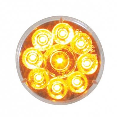 39741 - 9 LED 2 1/2" Reflector Clearance Marker - Amber LED/Clear Lens