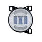 4 1/4 Chrome Round LED Fog Light with LED Position Light Bar for Peterbilt 579/587 & Kenworth T660 Series Lighting & Accessories