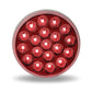 4" Anodized Dual Revolution Red Stop, Turn & Tail to White Back Up LED Light (19 Diodes).