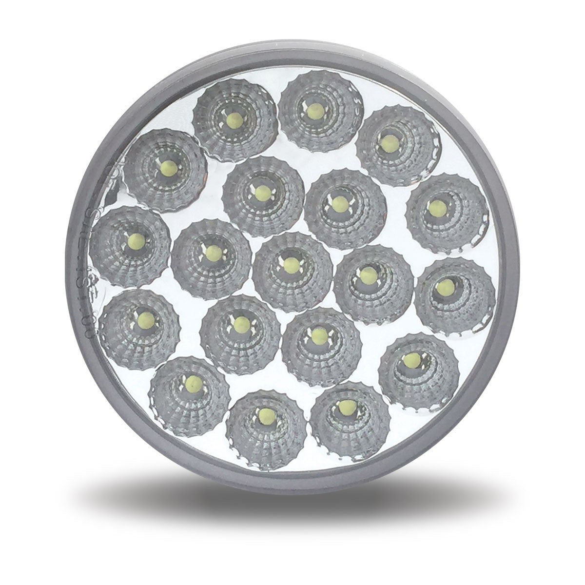 4" Dual Revolution LED Round-19 LEDS Red to Amber