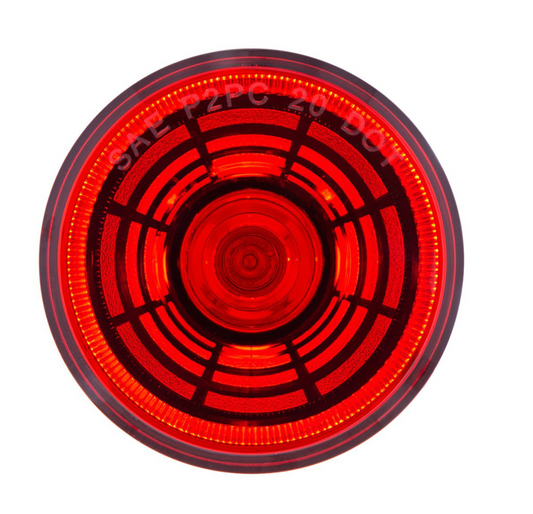 4 LED 2 1/2" Round Abyss Light (Clearance/Marker) - Red LED/Red Lens
