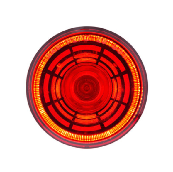 4 LED 2" Round Abyss Light (Clearance/Marker) - Red LED/Red Lens