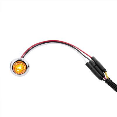 4 LED Dual Function Mini Watermelon Light (Clearance/Marker) - Amber LED/Amber Lens