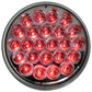 4 Round 24 Led Light (Red Leds / Clear Lens) - Lighting & Accessories