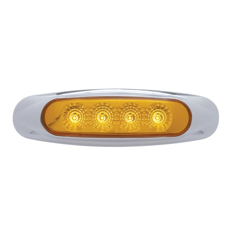 4 Led Reflector Clearance/marker Light - Amber Led/amber Lens - Lighting & Accessories