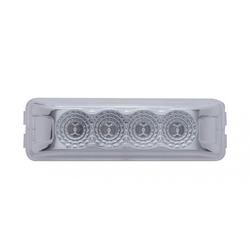 4 Led Reflector Rectangular Clearance/marker Light - Red Led/clear Lens - Lighting & Accessories