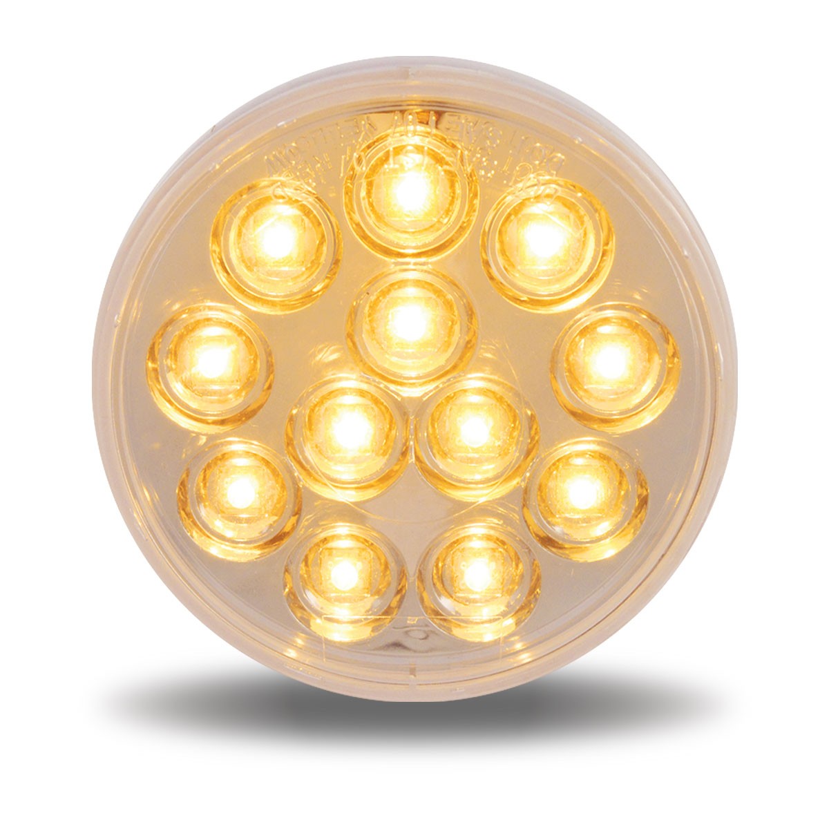 4" Mirror Clear Amber Stop, Turn & Tail LED (12 Diodes)