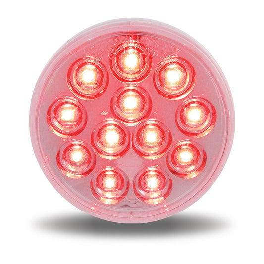 4" Mirror Clear Red Stop, Turn & Tail LED (12 Diodes)