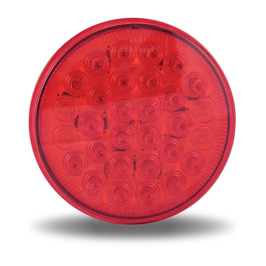 4" Red Stop, Turn & Tail Round LED Light - 30 Diodes