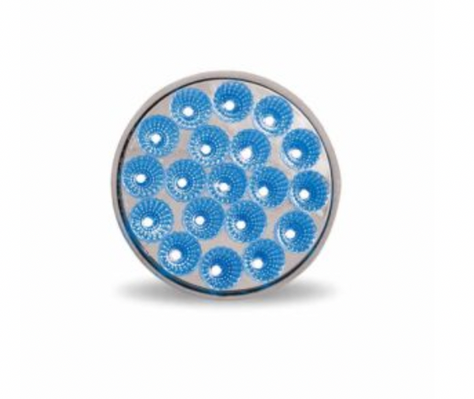 4" Round Dual Revolution Stop Tail Turn Red to Blue LED Light Combo Light