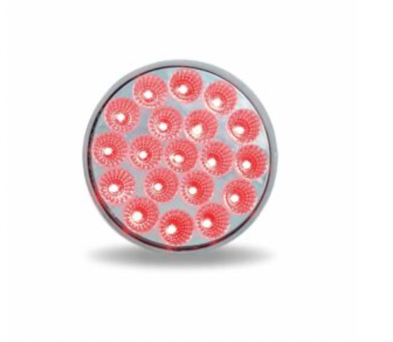 4" Round Dual Revolution Stop Tail Turn Red to Blue LED Light Combo Light
