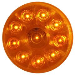 4" Round Led Light Amber/Amber Lens