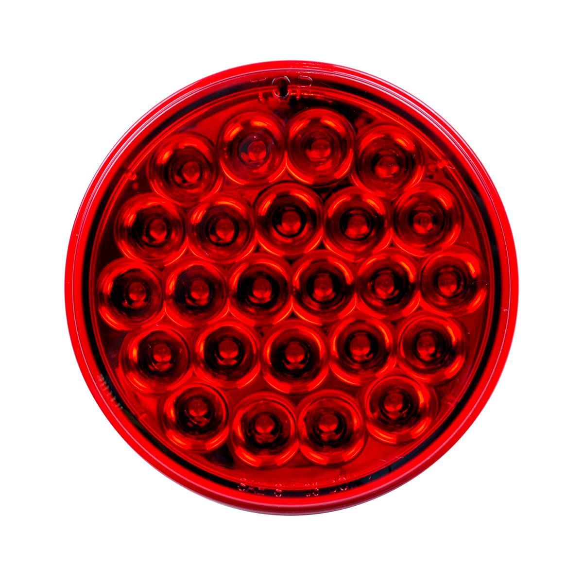 4" Round Led Light Red/Red 24 Diode 4”