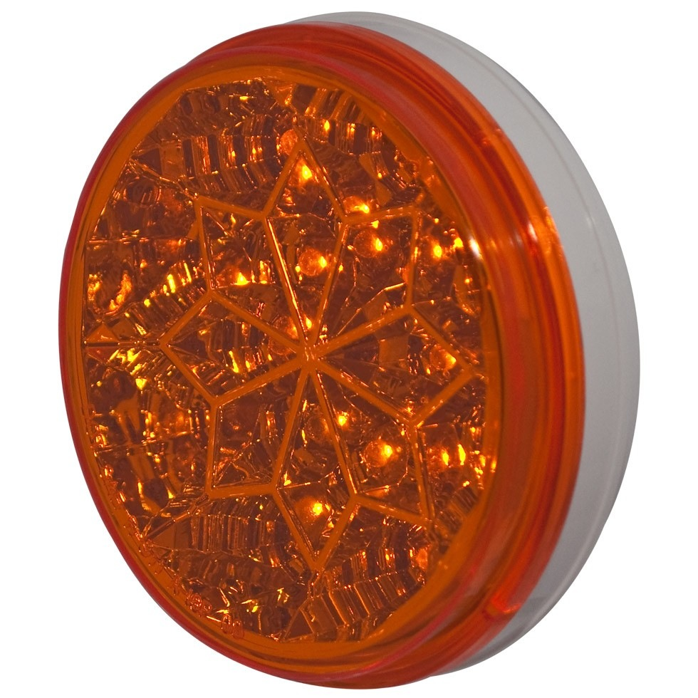 4 Round 16 Led Light (Amber Leds / Amber Lens) - Lighting & Accessories